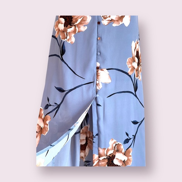 Trixxi Clothing Company Blue Floral Maxi Swing Dress - Picture 4 of 11